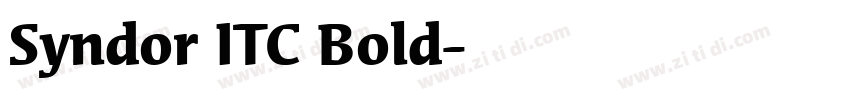 Syndor ITC Bold字体转换